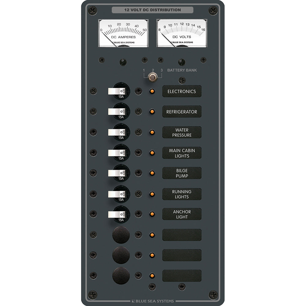 Blue Sea 8082 DC 10 Position Toggle Branch Circuit Breaker Panel [8082] Blue Sea Systems