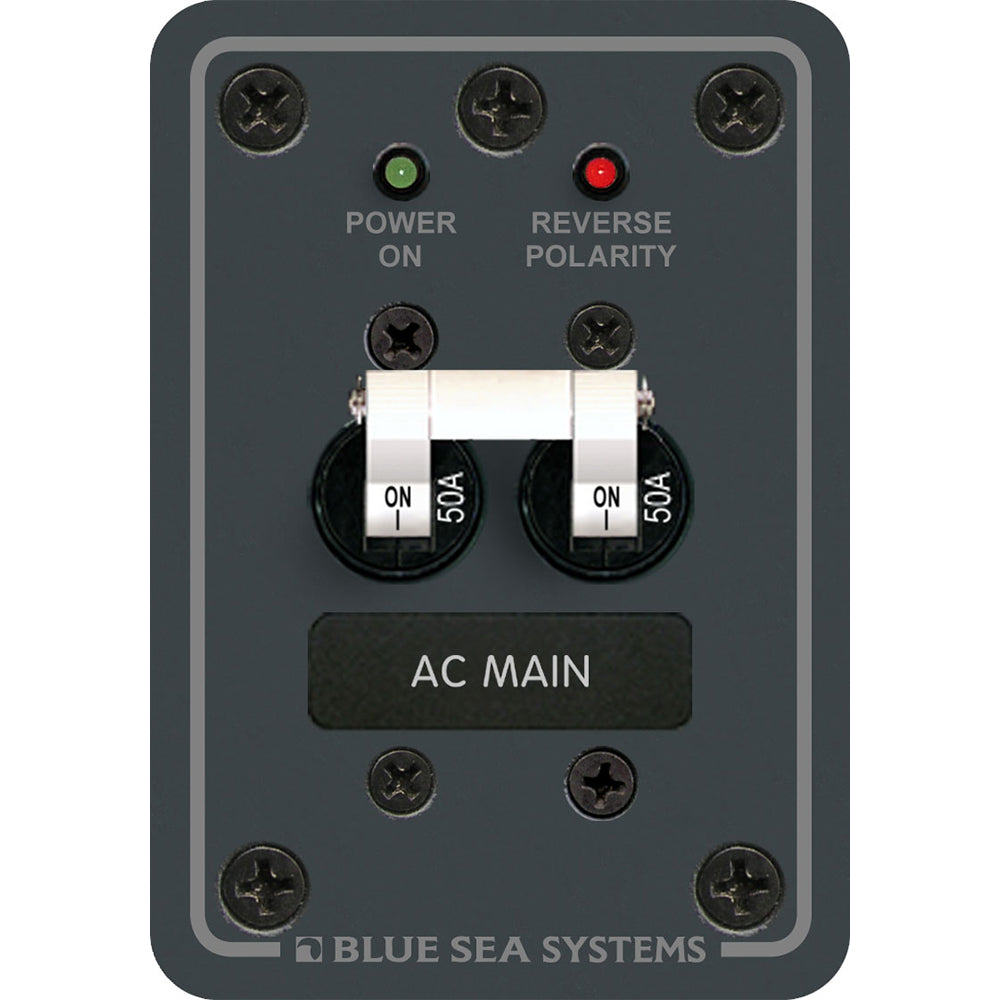 Blue Sea 8079 AC Main Only Circuit Breaker Panel - White Switches [8079] Blue Sea Systems