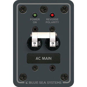 Blue Sea 8079 AC Main Only Circuit Breaker Panel - White Switches [8079] Blue Sea Systems