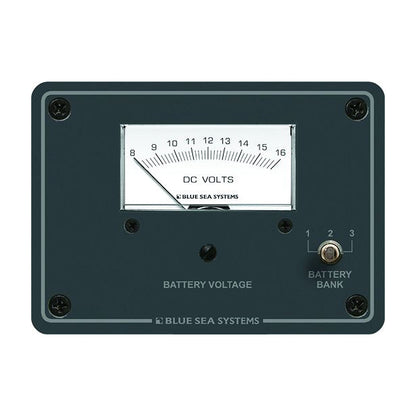 Blue Sea 8015 DC Analog Voltmeter w/Panel [8015] Blue Sea Systems