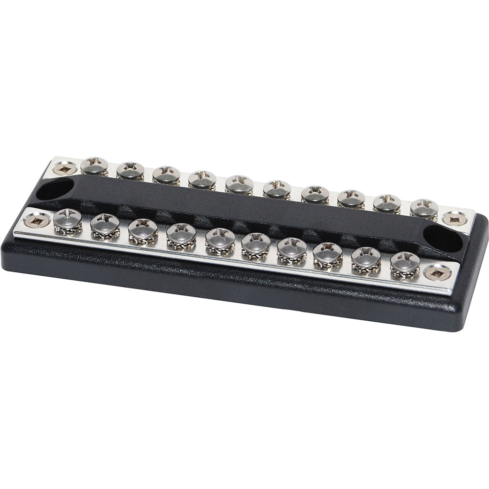 Blue Sea 2702 DualBus 100AMP Common BusBar 10 x 8-32 Screw Terminal [2702] Blue Sea Systems
