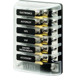 Blue Sea 5015 ST Glass Fuse Block w/Negative Bus [5015] Blue Sea Systems