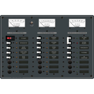 Blue Sea 8084 AC Main +6 Positions/DC Main +15 Positions Toggle Circuit Breaker Panel - White Switches [8084] Blue Sea Systems