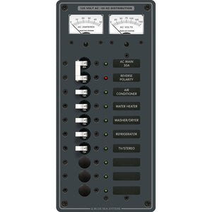 Blue Sea 8074 AC Main +8 Positions Toggle Circuit Breaker Panel - White Switches [8074] Blue Sea Systems