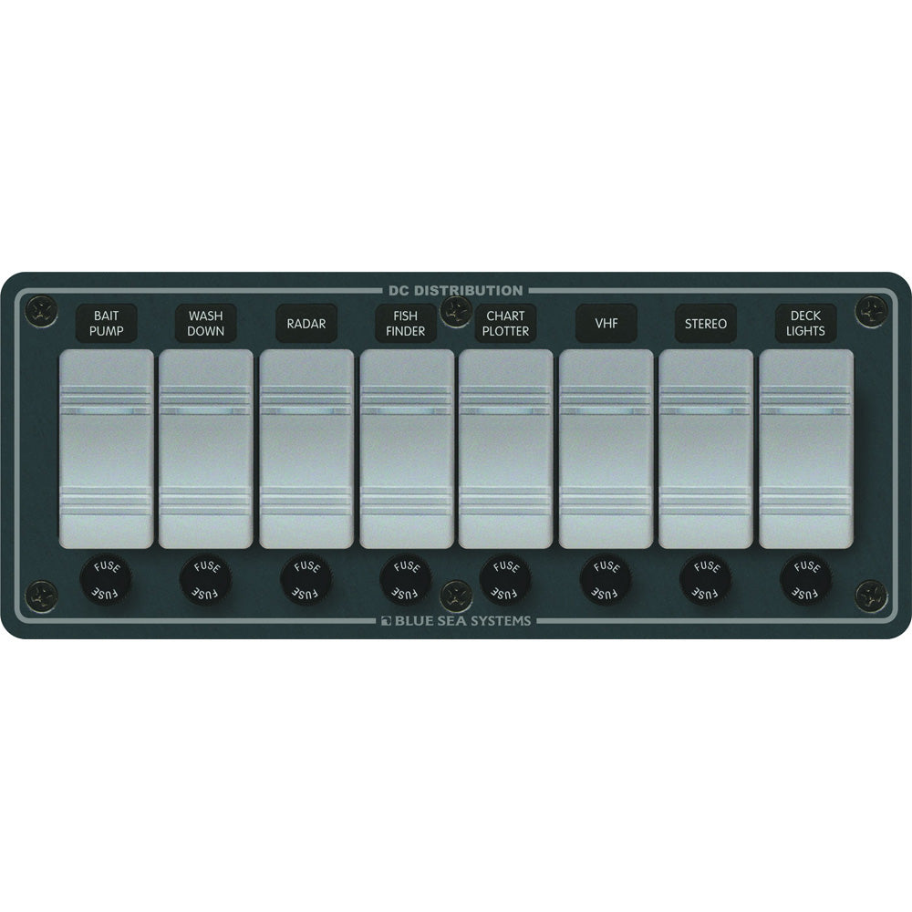 Blue Sea 8261 Waterproof Panel 8 Position - Slate Grey [8261] Blue Sea Systems