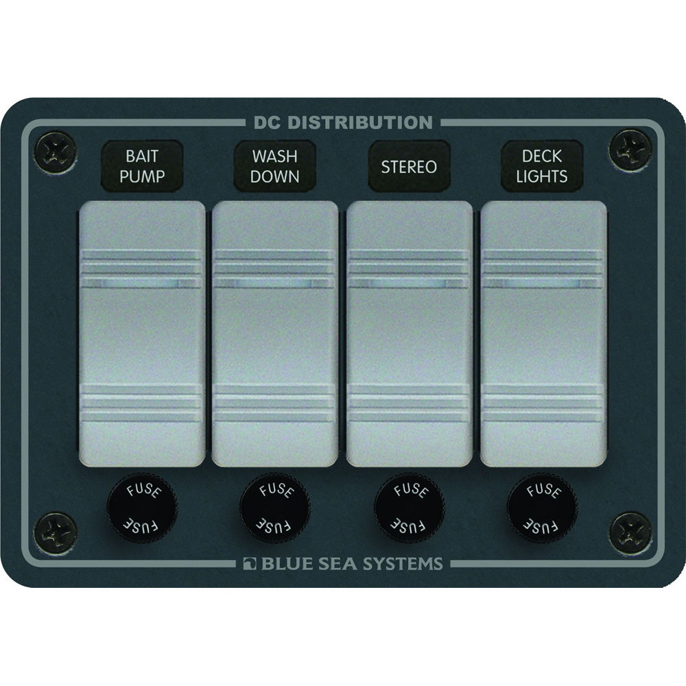 Blue Sea 8262 Waterproof Panel 4 Position - Slate Grey [8262] Blue Sea Systems