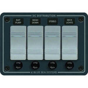 Blue Sea 8262 Waterproof Panel 4 Position - Slate Grey [8262] Blue Sea Systems