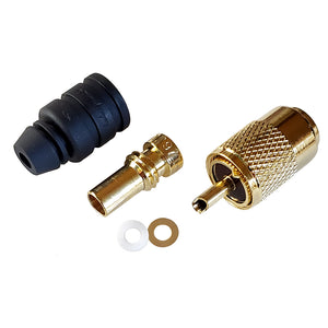 Shakespeare PL-259-58-G Gold Solder-Type Connector w/UG175 Adapter & DooDad Cable Strain Relief f/RG-58x [PL-259-58-G] - BuoyMart.com  Accessories Shakespeare