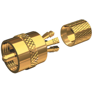 Shakespeare PL-259-CP-G - Solderless PL-259 Connector for RG-8X or RG-58/AU Coax - Gold Plated [PL-259-CP-G] - BuoyMart.com  Accessories Shakespeare