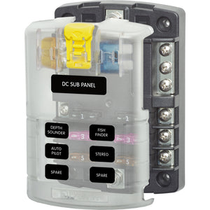 Blue Sea 5025 ST Blade Fuse Block w/Cover - 6 Circuit w/Negative Bus [5025] - BuoyMart.com  Circuit Breakers Blue Sea Systems