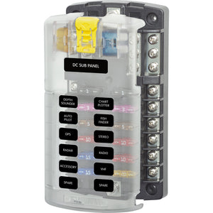 Blue Sea 5026 ST Blade Fuse Block w/Cover - 12 Circuit w/Negative Bus [5026] - BuoyMart.com  Circuit Breakers Blue Sea Systems