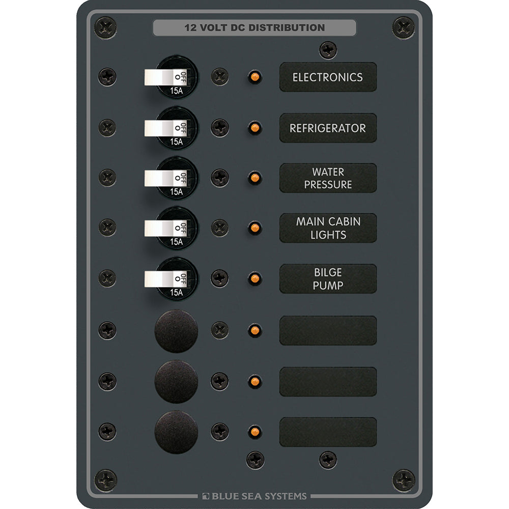 Blue Sea 8023 DC 8 Position Circuit Breaker - White Switches [8023] - BuoyMart.com  Electrical Panels Blue Sea Systems