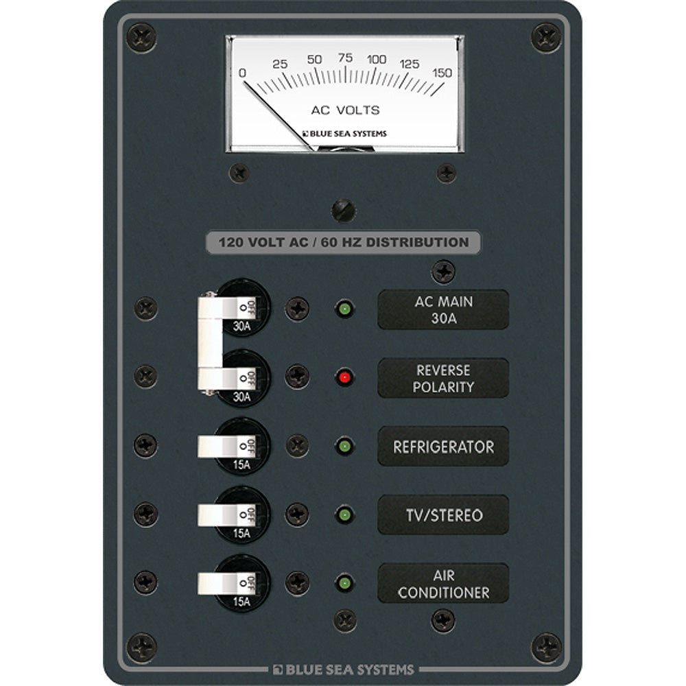 Blue Sea 8043 AC Main +3 Positions Toggle Circuit Breaker Panel - White Switches [8043] - BuoyMart.com  Electrical Panels Blue Sea Systems