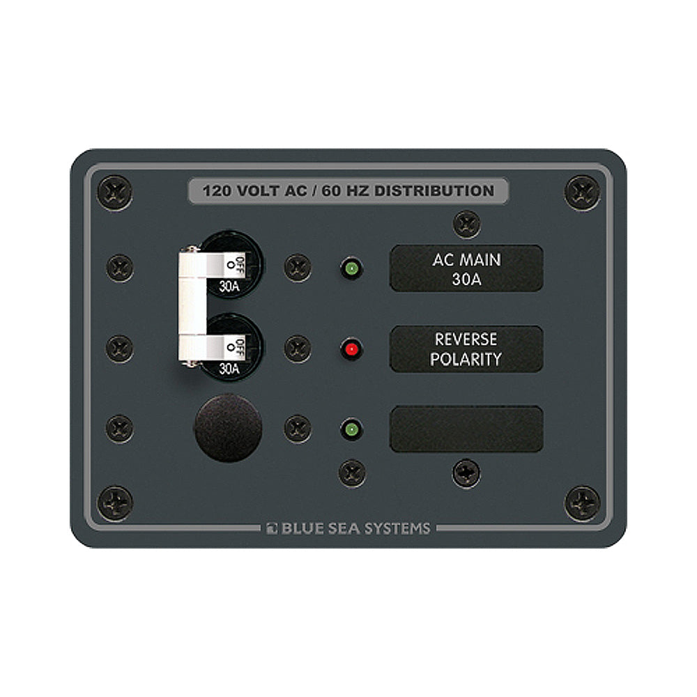 Blue Sea 8029 AC Main +1 Position Breaker Panel - White Switches [8029] - BuoyMart.com  Electrical Panels Blue Sea Systems