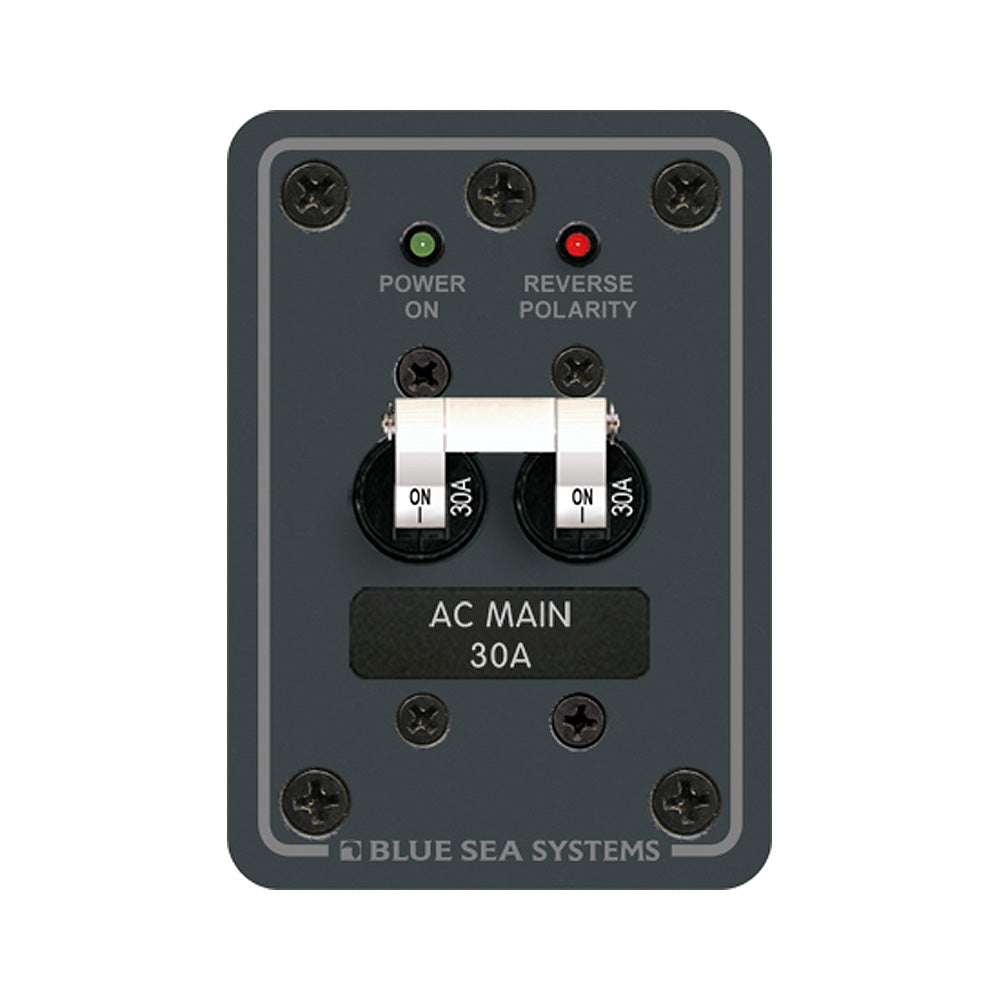 Blue Sea 8077 AC Main Only Toggle Circuit Breaker Panel [8077] - BuoyMart.com  Electrical Panels Blue Sea Systems