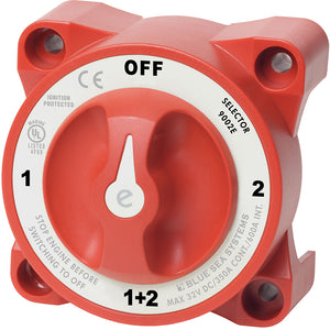Blue Sea 9002e e-Series Battery Switch Selector w/Alternator Field Disconnect [9002E] - BuoyMart.com  Battery Management Blue Sea Systems