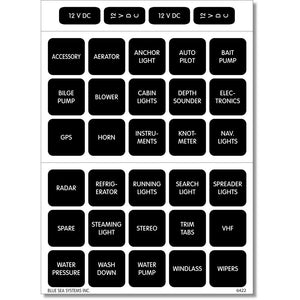 Blue Sea 4215 Square Format Label Set - 30 [4215] - BuoyMart.com  Switches & Accessories Blue Sea Systems