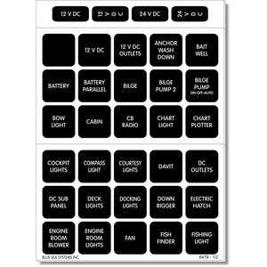Blue Sea 4216 Square Format Label Set - 60 [4216] - BuoyMart.com  Switches & Accessories Blue Sea Systems