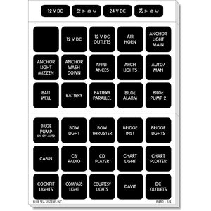 Blue Sea 4217 Square Format Label Set - 120 [4217] - BuoyMart.com  Switches & Accessories Blue Sea Systems
