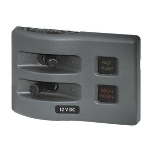 Blue Sea 4302 WeatherDeck Water Resistant Fuse Panel - 2 Position - Grey [4302] - BuoyMart.com  Electrical Panels Blue Sea Systems