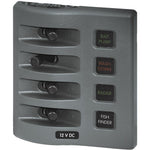 Blue Sea 4304 WeatherDeck Water Resistant Fuse Panel - 4 Position - Grey [4304] - BuoyMart.com  Electrical Panels Blue Sea Systems