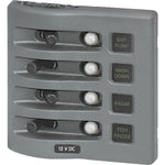 Blue Sea 4374 WeatherDeck Water Resistant Circuit Breaker Panel - 4 Position - Grey [4374] - BuoyMart.com  Electrical Panels Blue Sea Systems