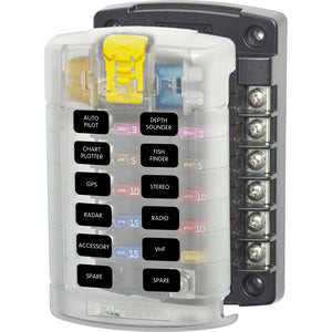 Blue Sea 5029 ST Blade Fuse Block w/Cover - 12 Circuit w/o Negative Bus [5029] - BuoyMart.com  Fuse Blocks & Fuses Blue Sea Systems