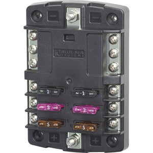 Blue Sea 5030 ST Blade Fuse Block w/o Cover - 6 Circuit w/Negative Bus [5030] - BuoyMart.com  Fuse Blocks & Fuses Blue Sea Systems