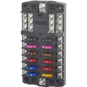 Blue Sea 5031 ST Blade Fuse Block w/o Cover - 12 Circuit w/Negative Bus [5031] - BuoyMart.com  Fuse Blocks & Fuses Blue Sea Systems