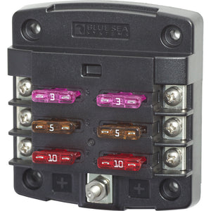 Blue Sea 5033 ST Blade Fuse Block w/out Cover - 6 Circuit w/out Negative Bus [5033] - BuoyMart.com  Fuse Blocks & Fuses Blue Sea Systems