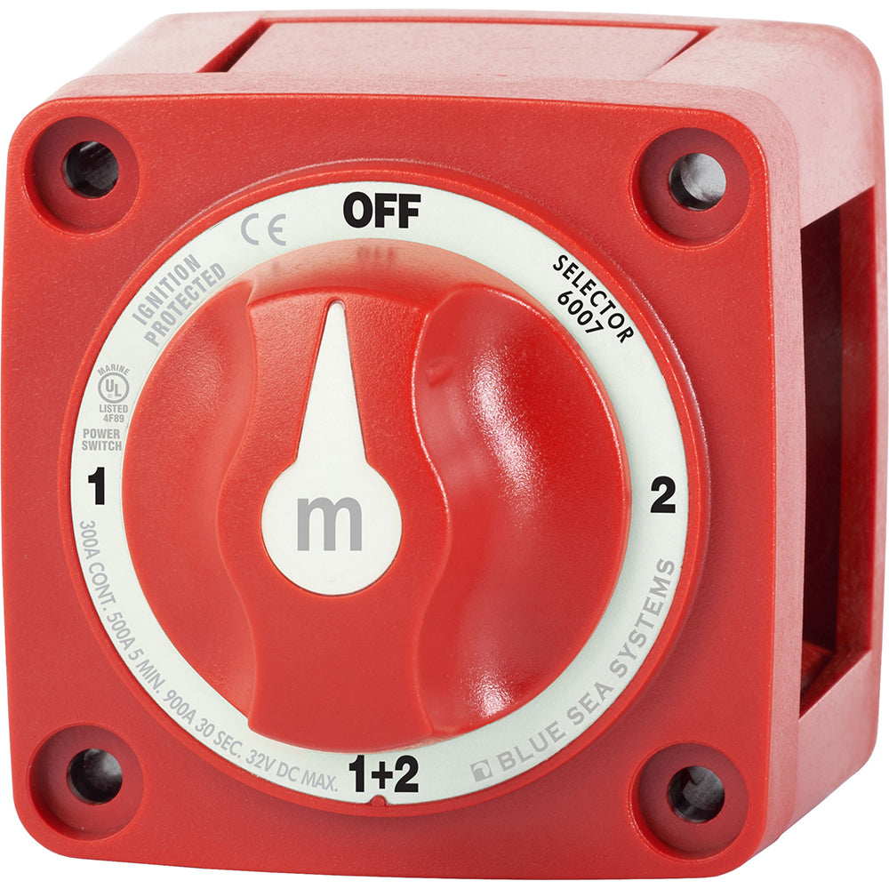 Blue Sea 6007 m-Series (Mini) Battery Switch Selector Four Position Red [6007] - BuoyMart.com  Battery Management Blue Sea Systems
