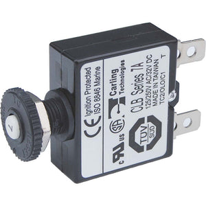 Blue Sea 7053 7A Push Button Thermal with Quick Connect Terminals [7053] - BuoyMart.com  Circuit Breakers Blue Sea Systems