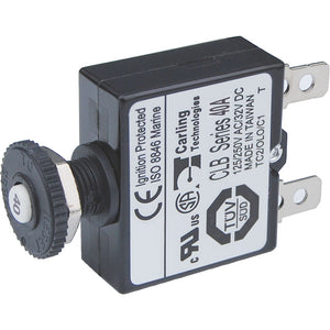 Blue Sea 7061 40A Push Button Thermal with Quick Connect Terminals [7061] - BuoyMart.com  Circuit Breakers Blue Sea Systems
