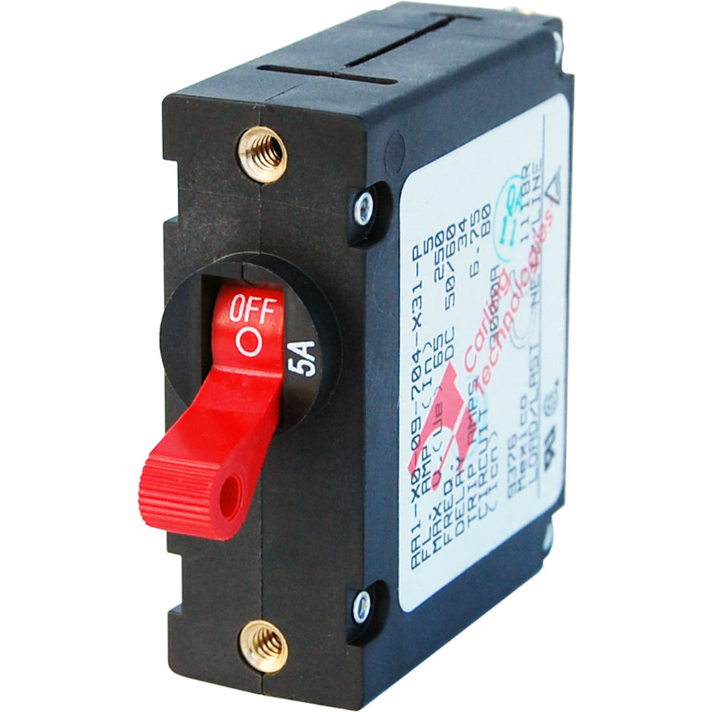 Blue Sea 7201 AC/DC Single Pole Magnetic World Circuit Breaker  -  5 AMP [7201] - BuoyMart.com  Circuit Breakers Blue Sea Systems