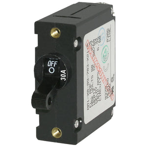 Blue Sea 7220 AC / DC Single Pole Magnetic World Circuit Breaker  -  30 Amp [7220] - BuoyMart.com  Circuit Breakers Blue Sea Systems