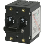 Blue Sea 7239 A-Series Double Pole Toggle - 40A - Black [7239] - BuoyMart.com  Circuit Breakers Blue Sea Systems