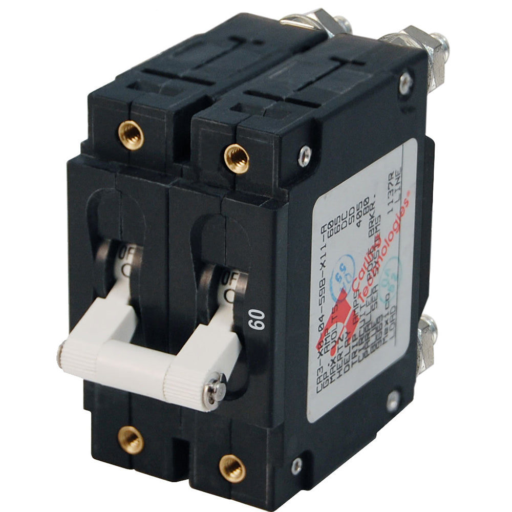Blue Sea 7254 C-Series Double Pole Circuit Breaker - 60A [7254] - BuoyMart.com  Circuit Breakers Blue Sea Systems