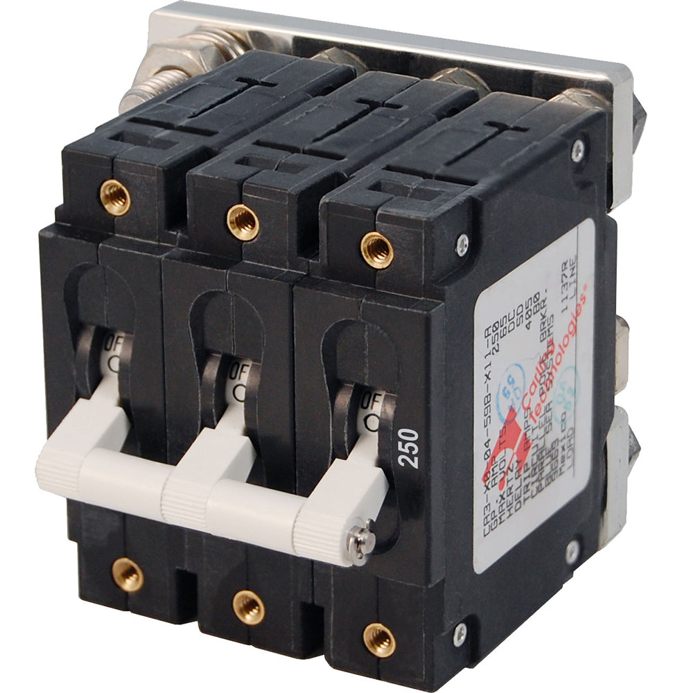 Blue Sea 7270 250A C-Series Triple Pole Toggle DC Circuit Breaker [7270] - BuoyMart.com  Circuit Breakers Blue Sea Systems