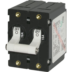 Blue Sea 7294 A-Series Double Pole Toggle - 16A - White [7294] - BuoyMart.com  Circuit Breakers Blue Sea Systems