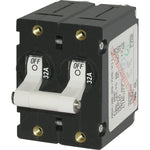 Blue Sea 7295 A-Series Double Pole Toggle - 32A - White [7295] - BuoyMart.com  Circuit Breakers Blue Sea Systems