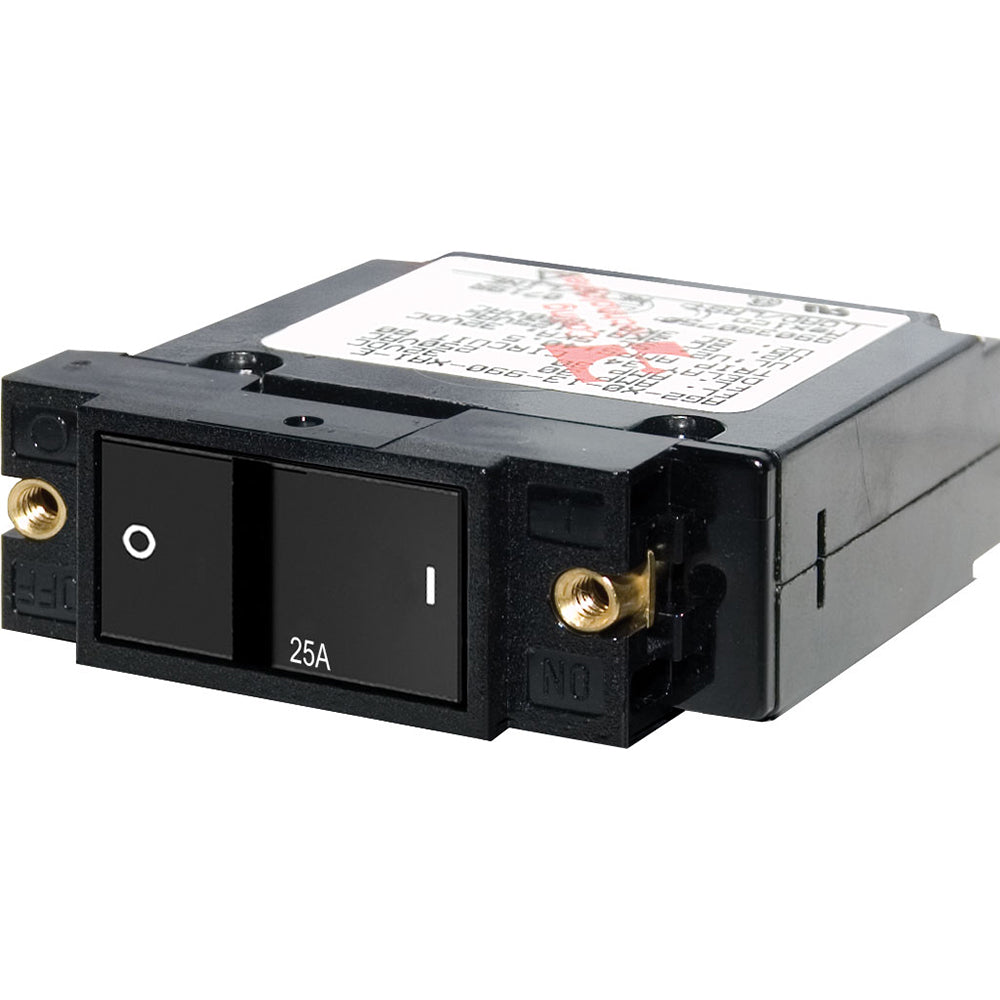 Blue Sea 7405 Single Pole Small Case 2" Flat Rocker Circuit Breaker  -  25 Amp [7405] - BuoyMart.com  Circuit Breakers Blue Sea Systems