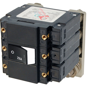 Blue Sea 7477 C - Series Flat Circuit Breaker, Single and Double Pole  -  250 Amp [7477] - BuoyMart.com  Circuit Breakers Blue Sea Systems