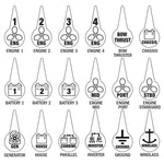 Blue Sea 7902 Icon Circuit Identification Label Kit for Battery Switches [7902] - BuoyMart.com  Battery Management Blue Sea Systems