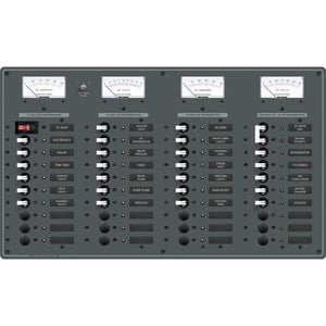 Blue Sea 8095 AC Main +8 Positions / DC Main +29 Positions Toggle Circuit Breaker Panel   (White Switches) [8095] - BuoyMart.com  Electrical Panels Blue Sea Systems