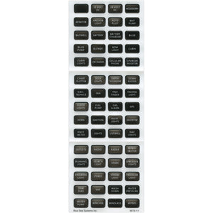 Blue Sea 8214 Black Small Format Label Kit - 60 Labels [8214] - BuoyMart.com  Switches & Accessories Blue Sea Systems
