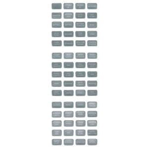 Blue Sea 8217 Grey Small Format Label Kit - 60 Labels [8217] - BuoyMart.com  Switches & Accessories Blue Sea Systems
