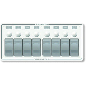 Blue Sea 8271 Water Resistant Panel - 8 Position - White - Horizontal Mount [8271] - BuoyMart.com  Electrical Panels Blue Sea Systems