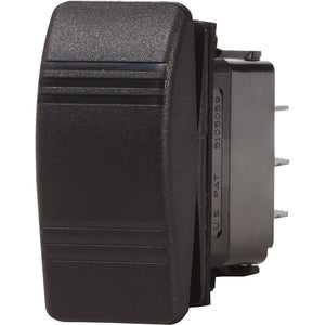 Blue Sea 8288 Water Resistant Contura III Switch - DPST OFF-(ON) - Black [8288] - BuoyMart.com  Switches & Accessories Blue Sea Systems