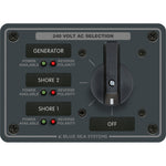 Blue Sea 8361 AC Rotary Switch Panel 65 Ampere 3 Positions + OFF, 3 Pole [8361] - BuoyMart.com  Electrical Panels Blue Sea Systems