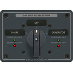 Blue Sea 8363 AC Rotary Switch Panel 65 Ampere 2 Positions + OFF, 3 Pole [8363] - BuoyMart.com  Electrical Panels Blue Sea Systems